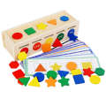 Montessori children's classification shape color cognitive matching teaching aids storage box exercise hand eye coordination toys. 