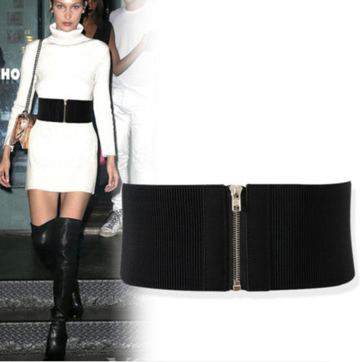 Super Wide Catwalk Elastic Waist Tight Waist Seal Women's Elastic Large Belt Simple plus-Sized Dress Accessories Gm1259