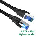 Cat 8 Ethernet Cable 40Gbps 2000MHz High Speed Rj45 Internet Network Cable 5M 10M 15M 20M 30M Shielded Patch Cable Cat8 Lan Cord. 