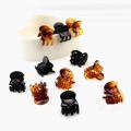 12pcs/set Plastic Mini Hair Clips Claws Black Hairpins Clamps for Women Girl Colorful Cute Hair Clips Headwear Hair Styling Tool.