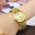 Old Watch Retro Old-Fashioned Large Watch Plate Large Digital Spring Elastic Belt Parents Mother Medium Quartz Watch. 