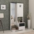 RK White Dressing Table With Shelves and Drawers. 