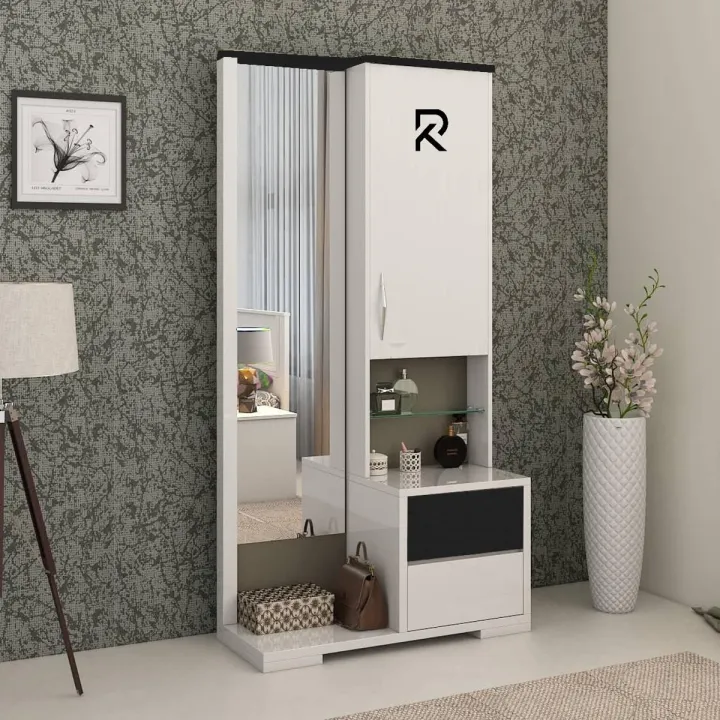 RK%20White%20Dressing%20Table%20With%20Shelves%20and%20Drawers%20-%20Image%202