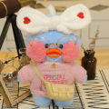 Lalafanfan Blue Duck Plush Toy Kawaii Stuffed Animals Creative Cartoon Doll With Accessories Birthday Gifts For Girls Children.