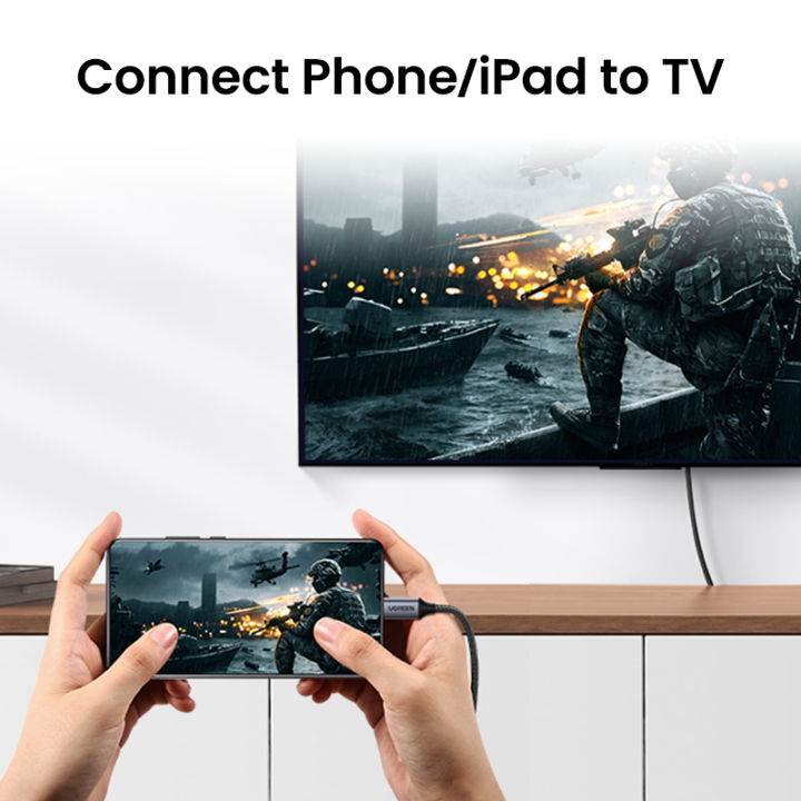 UGREEN%20USB%20C%20HDMI%20Cable%20Type%20C%20to%20HDMI%204K%20for%20iPhone%2015%20TV%20Converter%20MacBook%20Air%20iPad%20Samsung%20Pixelbook%20XPS%20USB%20C%20HDMI%20Adapter%20-%20Image%203