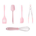 Mini kitchenware set of 5 pieces, integrated silicone scraper, food clip, egg beater, baking tool. 