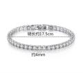 4mm Moissanite Tennis Bracelets for Women 100% 925 Sterling Silver Gemstone Bangle Wedding Sparkles Lab Diamond Bracelet. 