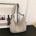 New Casual Large Capacity Trendy Fabric Lightweight Crossbody Bag Fashion Solid Color Commuter Shoulder Large Bag. 