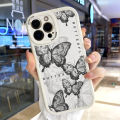 BILI for Samsung Galaxy A33 5G Cover Sketch Butterfly Lens Protection Soft PU Leather Phone Cases. 