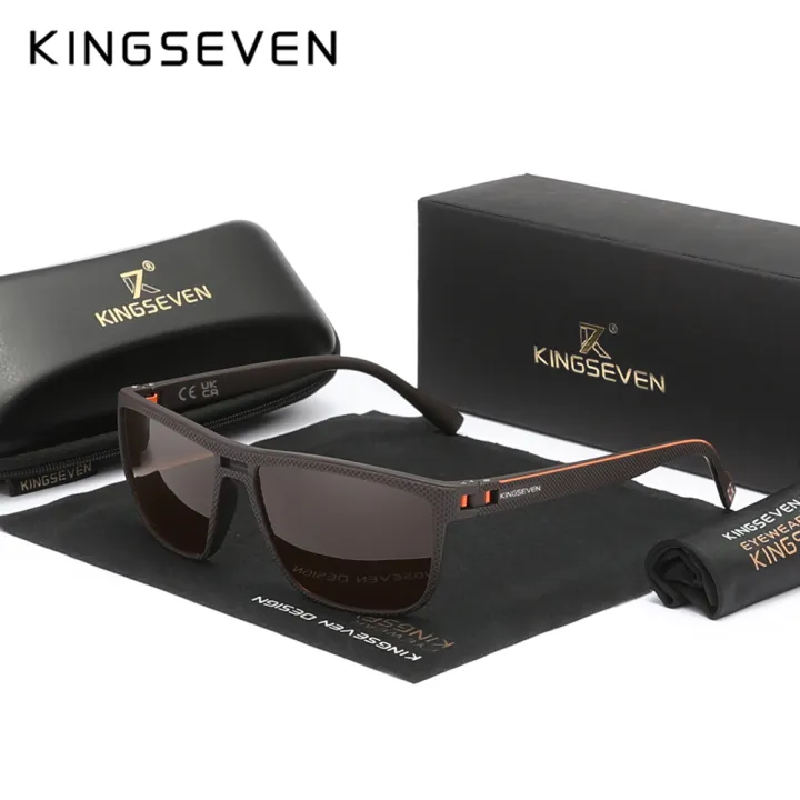 Sunglasses%20Men's%20Driving%20KINGSEVEN%20New%20Design%20Driving%20Eye%20Protection%20UV400%20Polarized%20Glasses%20Anti-slip%20High%20Quality%20TR90%20Glasses%20-%20Image%203