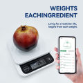 P Smart Kitchen Scale with Nutrition Counting Food Calorie Scale 1g/1g 5kg/0.Nutrition Scale Cooking and Baking Digital Scale AP with Smart Device. 