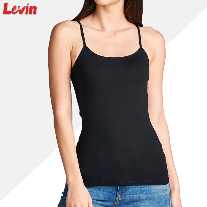 Womens%20Round%20Neck%20Cotton%20tank%20Top%20Stretch%20Camisole%20Spaghetti%20Strap%20Top%20for%20Ladies%20From%20Levin%20-%20Image%203
