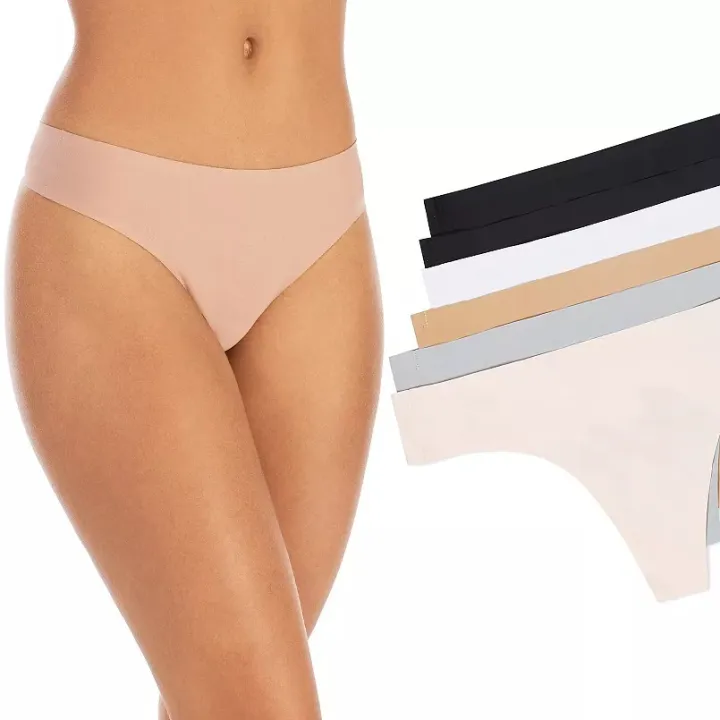 6pcs%20Pack%20Assorted%20Combo%20Women's%20Lightweight%20and%20Soft%20Microfiber%20briefs%20Lace%20waistband%20Breathable%20Thong%20Panties%20for%20Ladies%20-%20Image%203