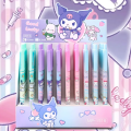 Sanrio Mechanical Pencil 12pcs Cartoon Kuromi My Melody Pochacco Pencil Pupils Learn Stationery 0.5 Black Office Writing Tools. 