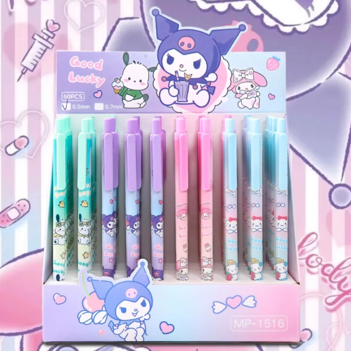 Sanrio%20Mechanical%20Pencil%2012pcs%20Cartoon%20Kuromi%20My%20Melody%20Pochacco%20Pencil%20Pupils%20Learn%20Stationery%200.5%20Black%20Office%20Writing%20Tools%20-%20Image%202