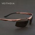 VEITHDIA Sunglasses Aluminum Men Polarized UV400 Lens Rectangle Rimless Driving Fishing Sun Glasses Sports Eyewear For Male 6535. 