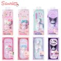 Sanrio Pencil Case Kawaii Hello Kitty Cinnamoroll Melody PU Large Capacity Pencils Bag Pouch Pen Case School Supplies Stationery. 