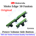 For Motorola Moto Edge 50 Fusion Compatible with External Side Buttons Power On Off + Volume Control Button Outside Side Keys Flex Cable Replacement Repair.