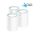 Cudy M1300 (3-Pack) AC1200 Dual Band Whole Home Wi-Fi Mesh System - 867Mbps on 5GHz and 300Mbps on 2.4GHz - 2 Gigabit Ethernet Ports - White. 