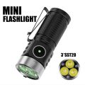 Powerful Mini EDC LED Flashlight USB-C Rechargeable Keychain Work Light Strong Magnet Waterproof Torch Outdoor Camping Lantern. 