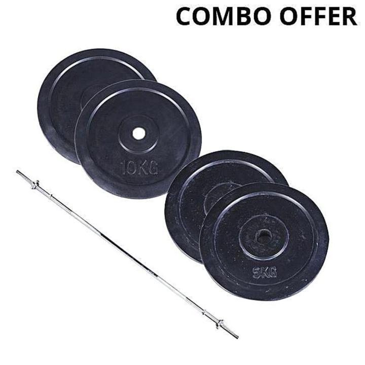 Adjustable%20Weight%20Lifting%20Set%20-%2030%20kg%20Black%20Plate%20with%203%20Feet%20Bar%20-%20%20Citizen%20Sports%20-%20Combo%20offer%20-%20Image%202