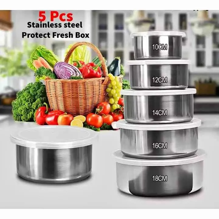 5%20Pcs%20Protect%20Fresh%20Stainless%20Steel%20Food%20Container%20Storage%20Box%20With%20Cover%205%20In%201%20Set%20-%20Tiffin%20Box%20For%20Office%20-%20Image%203