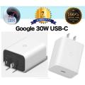 New  Google pixel - 30W USB-C Charger - Clearly White (ONLY ADAPTER). 