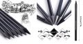 Keepsmiling 3 Pcs Woodless Black Charcoal Pencil for Sketching, Drawing and Other Artistic Work. 