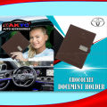 TOYOTA Car Vehicle Documents Holder-CHOCOLATE -CAR DOCUMENTS HOLDER,CAR PAPER BAG, DOCUMENT COVER, CAR DOCUMENTS POUCH, Vehicle Document holder,. 