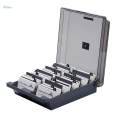 Business Card Holder File Card Storage Box Name Card Organizer and 8 Divider.