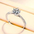 925 Sterling Silver Open Ring CZ Simulated Stackable Ring Platinum Plated Eternity Bands for Women. 