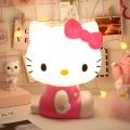 Hello Kitty 3D LED Small Night Lamp Touch Plug-in Baby Feeding home Bedroom Dreamy Sleep Light Eye Protection Bedside Room Decor. 