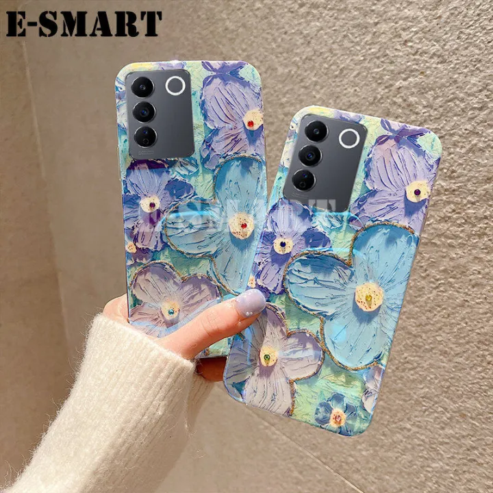 Phone%20Case%20For%20VIVO%20V27%20V27E%20Back%20Cover%20Soft%20Blue-Ray%20Oil%20Painting%20Flowers%20Silicone%20Cases%20for%20VIVO%20V27E%20V27%20Back%20Cover%20-%20Image%202