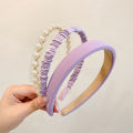 3/5pcs/set Very Peri Vintage Floral Thin Headbands Plaids Hairbands for Women Hair Hoop Accessories Girls Tiara Elegant Headwear. 