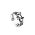 Personalized retro get rich immediately ring 925 Thai silver ring hip-hop internet celebrity women's trendy silver ring fashion accessories.