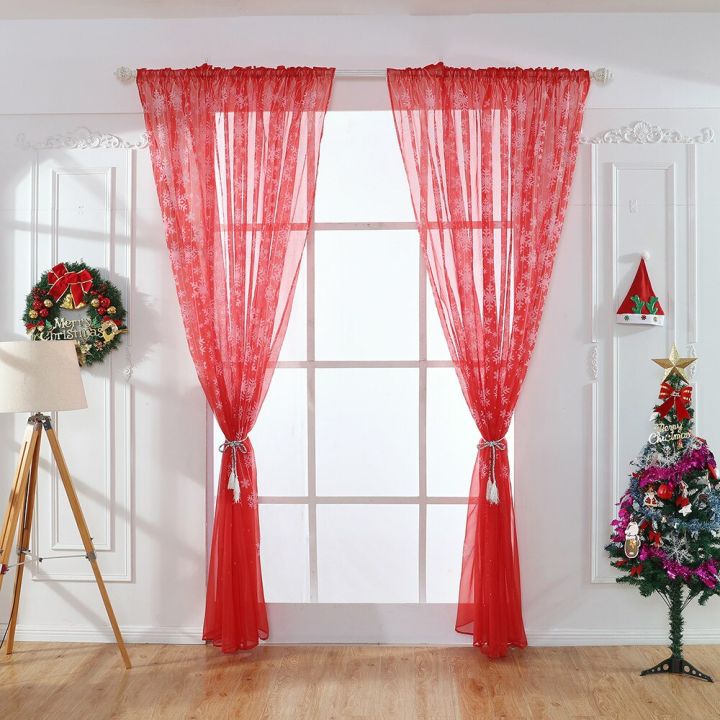Christmas%20Snowflake%20Curtain%20Tulle%20Window%20Treatment%20Voile%20Drape%20Valance%20All-match%20Tulle%20Curtains%20For%20Bedroom%20Living%20Room%20Decor%20-%20Image%204