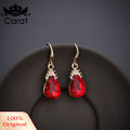 Carat Vintage Teardrop Rhinestone Women Jewelry Set Necklace Hook Earrings Pendants. 