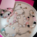 Goth Harajuku Cute Y2k Handmade Aesthetic Heart Star Charm Beads Bracelet For Women Girl Vintage Grunge EMO 2000s Accessories Qoddess. 