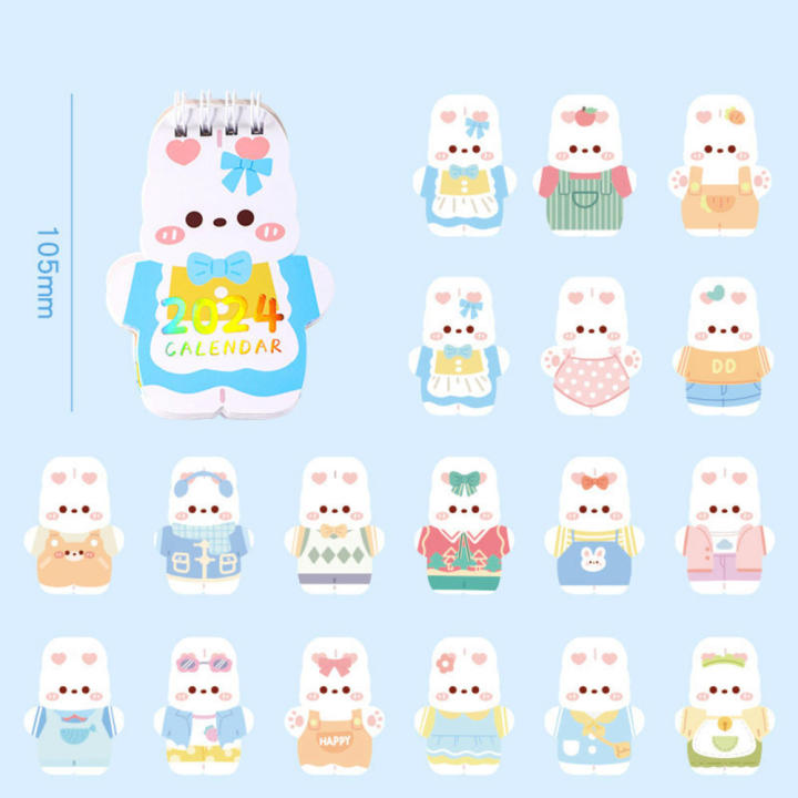 Desktop Calendar Desktop Creative Decorations Mini Desk Calendar Calendar 2024 Cute Desk Calendar Irregular Desk Calendar