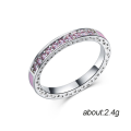 Multi-Color Imitation Diamond Set Zircon Double For Women Fashion Trend Finger Ring Female Party Engagement Jewelry.