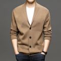 Korean Cardigan Men's Sweater Knit Top Male Clothes Black Long Sleeve V-Neck Wweater Oversize Sweater Jacket Men's Coat S-3XL.