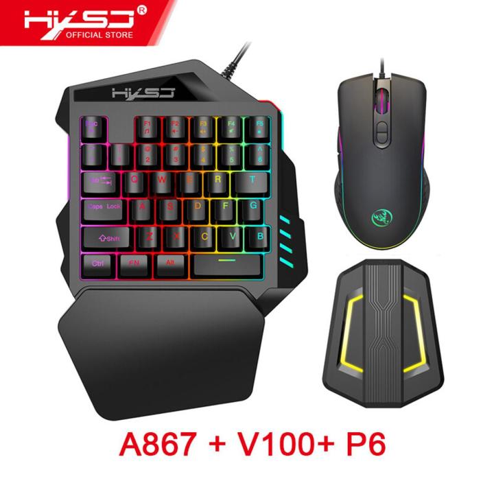 HXSJ P6+V100+A867 Combination Contains P6 Keyboard Mouse Converter