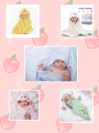 1pcs Baby Cap Towel Baby Hooded Towels, Newborn Baby, Washable, Kids Cap Towel , Bath Towels, Velvet Cap Towel Size 29''x27''. 