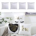 White Plain Sublimation Blanks Pillow Case Cushion Cover Pillowcase. 