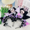 【Latest Style】 Sanrio Kuromi Princess Hair Band Cute Cartoon Cosplay Skull Hair Hoop For Women Halloween Festival Headbands Hair Accessories Nicle.