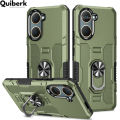 Quiberk for Vivo Y03 Y03t 4G Hard Case Shockproof Armor Magnetic Ring Stand Back Cover.