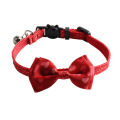 Amingge New Pet Collar Valentine's Day Love Series Bowknot Ribbon Cat Collar with Heart-Shaped Accessories. 