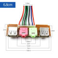 1PC Computer Chassis Front Panel Audio Jack Front USB Interface Host Front Bezel Cable. 
