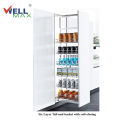 WellMax KDSPTJ012D Stainless Steel Heighten pull-out basket with soft-closing Tall unit basket. 