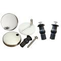 2Pcs Toilet Seat Screws Top Fix Hinge Pack & 2x Toilet Seat Hinge Hole Fixings Well Nut Screw Rubber Back to Wall - as shown.